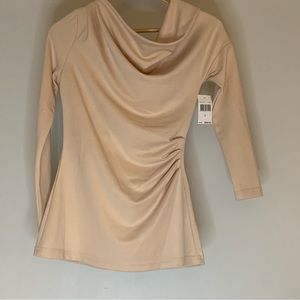Acler Watford Draped One-Shoulder Top in Pearl. NWT size 2